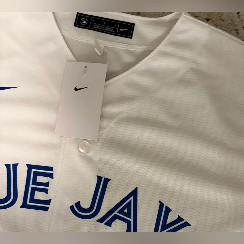 Nike Authentic Toronto Blue Jays MLB Baseball White Jersey Men’s Size: L - Picture 3 of 5